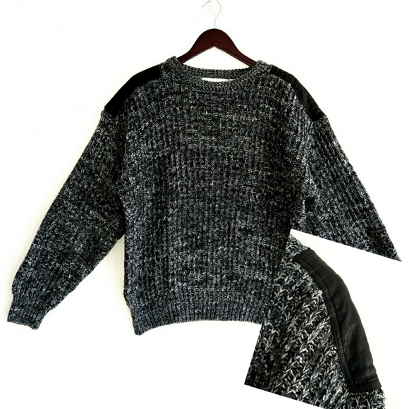 michael gerald Other - Vintage Michael Gerald Leather Shoulder Pullover Sweater